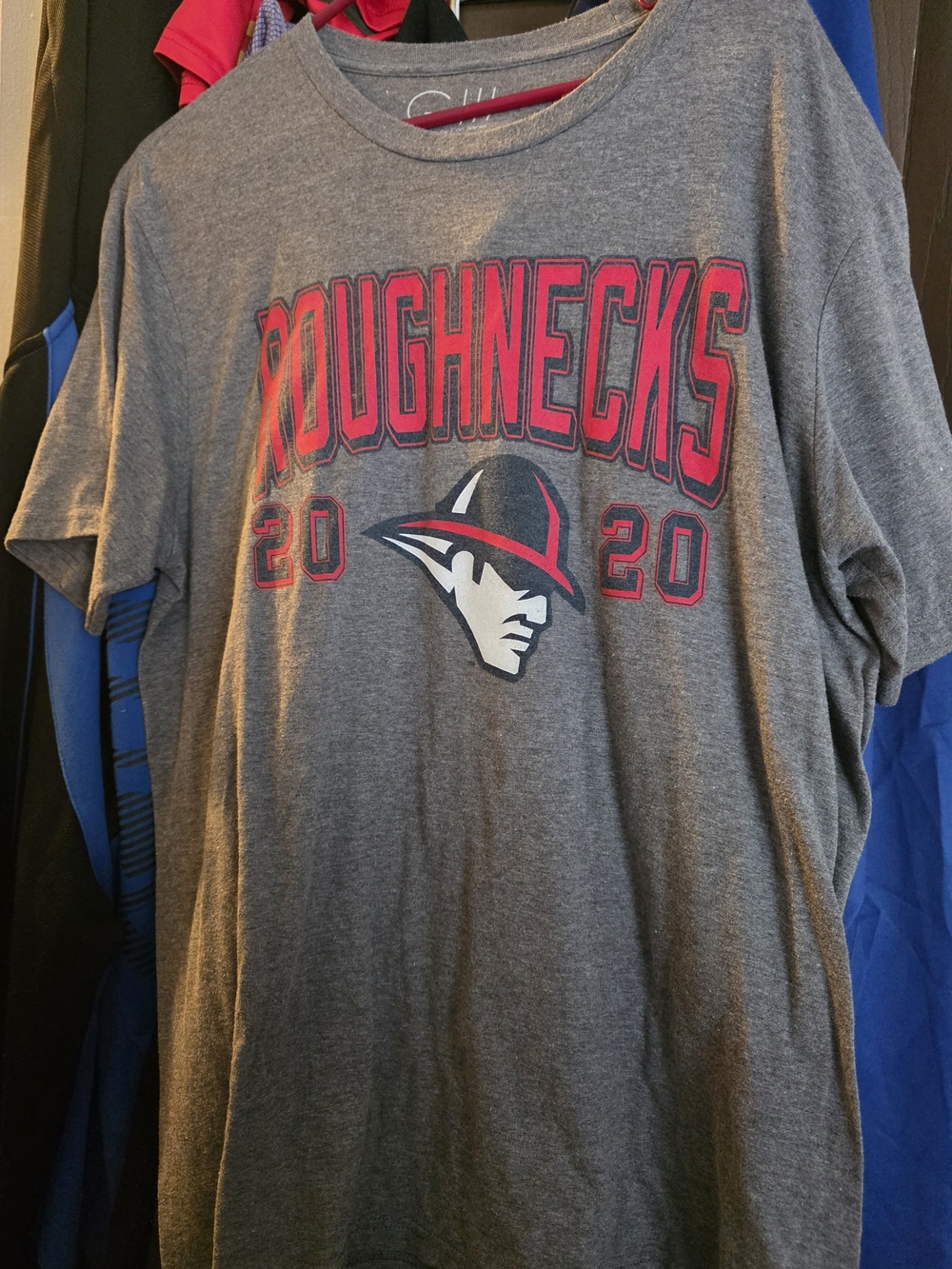 Roughnecks Graphic Short Sleeve Tee - Gray with Red Accent